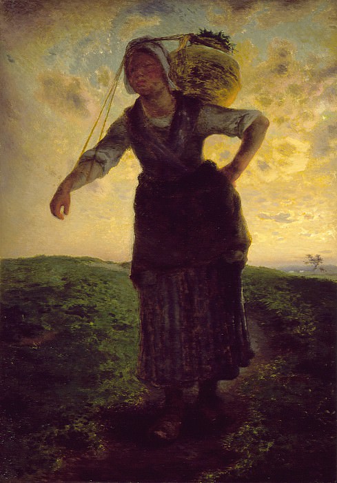 Jean-Francois Millet – A Norman Milkmaid at Greville, Los Angeles County Museum of Art (LACMA)