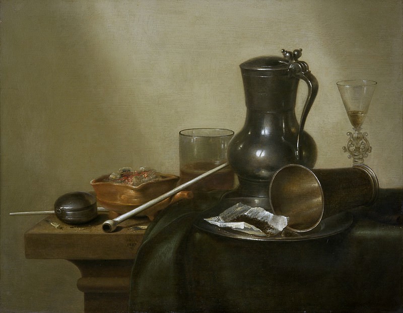 Willem Claesz. Heda – Still Life with Tobacco, Wine and a Pocket Watch, Los Angeles County Museum of Art (LACMA)