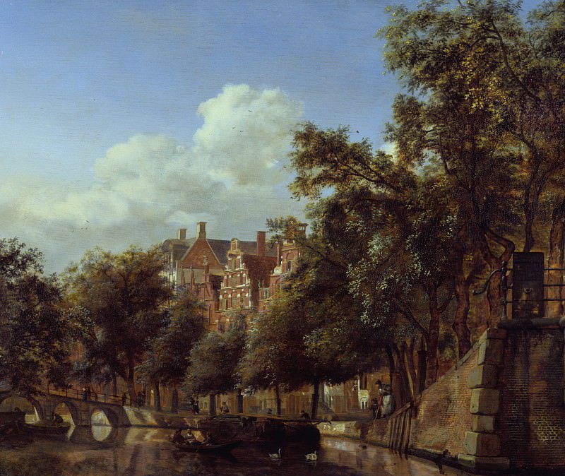 Jan van der Heyden – Herengracht, Amsterdam, Viewed from the Leliegracht, Los Angeles County Museum of Art (LACMA)