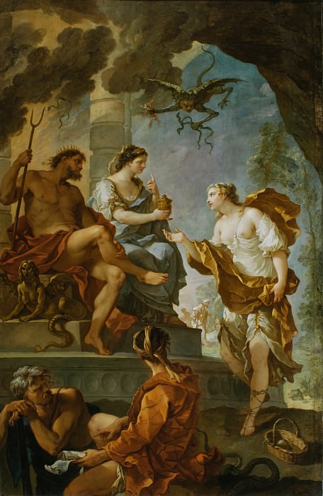 Charles-Joseph Natoire – Psyche Obtaining the Elixir of Beauty from Proserpine, Los Angeles County Museum of Art (LACMA)