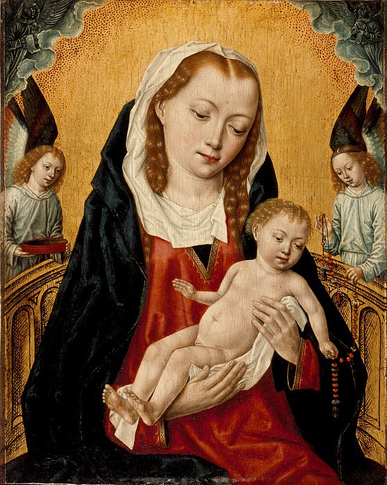 Master of the Saint Ursula Legend – Virgin and Child with Two Angels, Los Angeles County Museum of Art (LACMA)