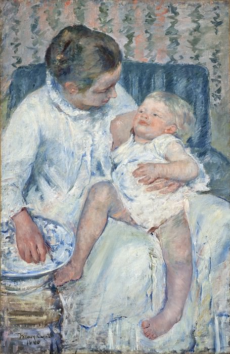 Mary Cassatt – Mother About to Wash Her Sleepy Child, Los Angeles County Museum of Art (LACMA)