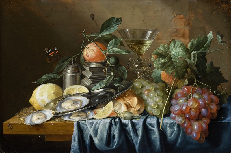 Jan Davidsz de Heem – Still Life with Oysters and Grapes, Los Angeles County Museum of Art (LACMA)