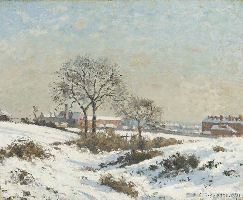 Camille Pissarro – Snowy Landscape at South Norwood, Los Angeles County Museum of Art (LACMA)