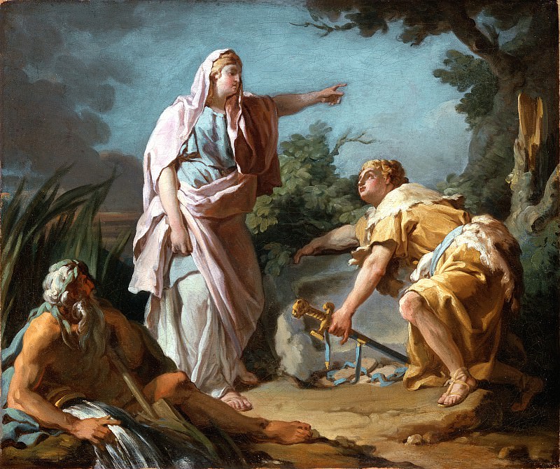Nicolas-Guy Brenet – Aethra Showing her Son Theseus the Place Where his Father had Hidden his Arms, Los Angeles County Museum of Art (LACMA)