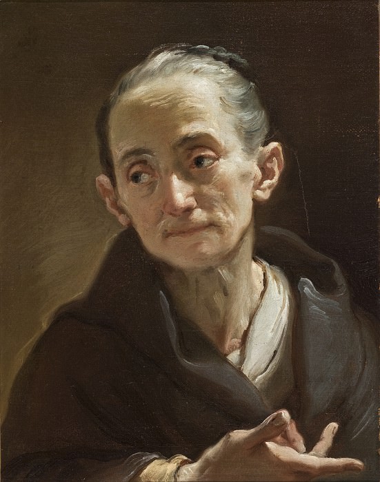Ubaldo Gandolfi – Head of an Old Woman, Los Angeles County Museum of Art (LACMA)