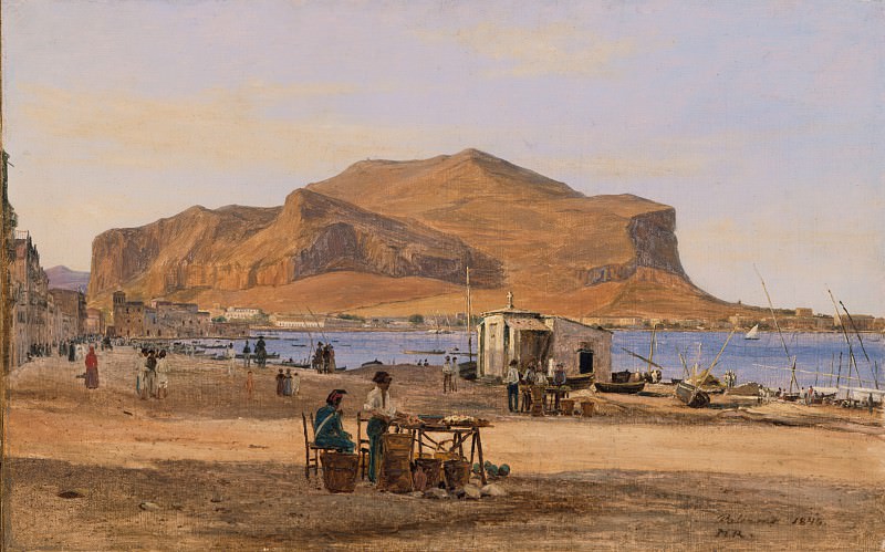 Martinus Rorbye – Palermo Harbor with a View of Monte Pellegrino, Los Angeles County Museum of Art (LACMA)