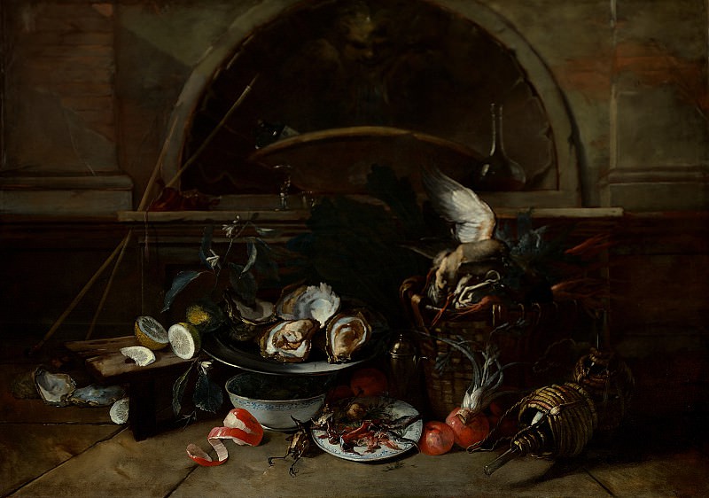 Nicola van Houbraken – Still Life with Bottles and Oysters, Los Angeles County Museum of Art (LACMA)
