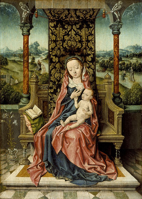 Aelbrecht Bouts – Madonna and Child Enthroned, Los Angeles County Museum of Art (LACMA)