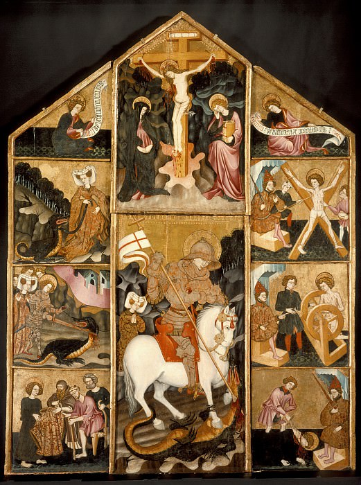 Aragon [school of] – Triptych with Scenes from the Life of St. George, Los Angeles County Museum of Art (LACMA)