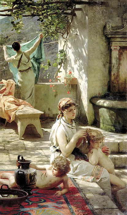 Semiradsky Henry – at the fountain, 900 Classic russian paintings
