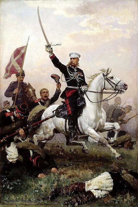 Nikolai Dmitriev-Orenburgsky – General Nikolai Skobelev on horseback, 900 Classic russian paintings