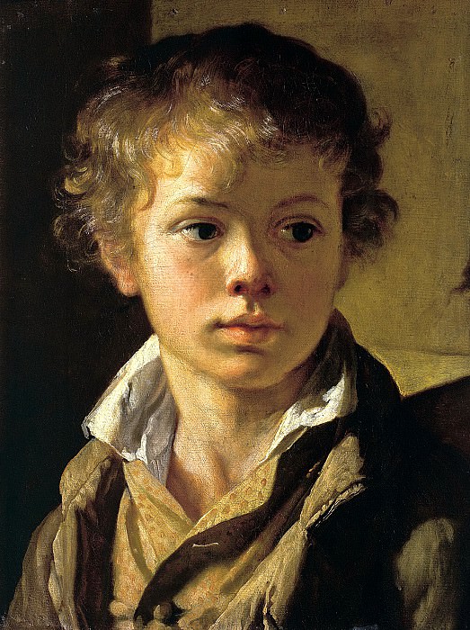Tropinin Vasily – Portrait of Arseny Vasilyevich Tropinin, son of the artist. Around 1818, 900 Classic russian paintings