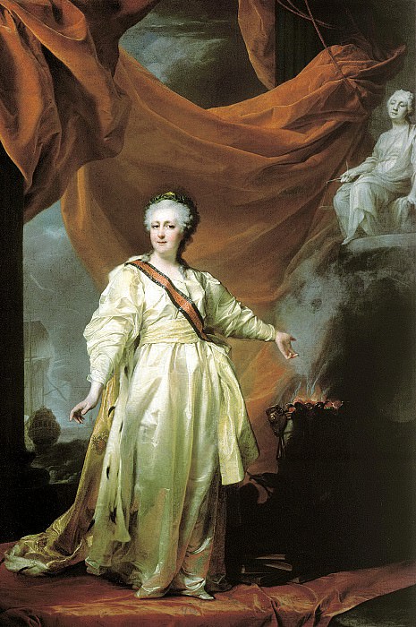 Levitsky Dmitry – Portrait of Catherine II as a lawgiver in the temple of the Goddess of Justice, 900 Classic russian paintings