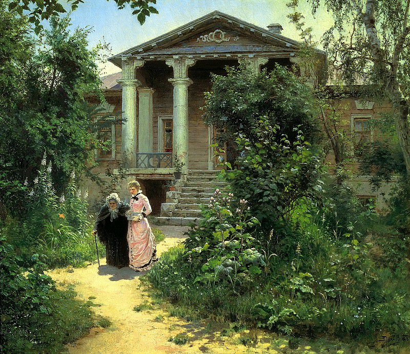 Polenov Vasili – Grandmas Garden, 900 Classic russian paintings