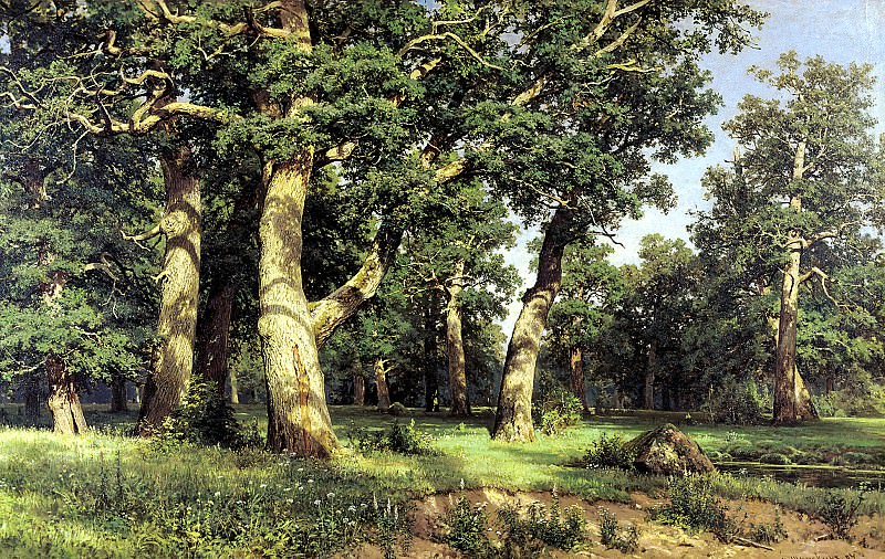 Shishkin Ivan – Oak Grove, 900 Classic russian paintings