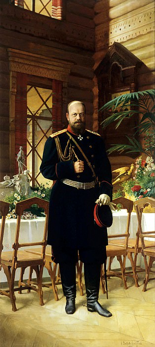 Dmitriev-Orenburgsky Nikolai – Portrait of Emperor Alexander III, 900 Classic russian paintings