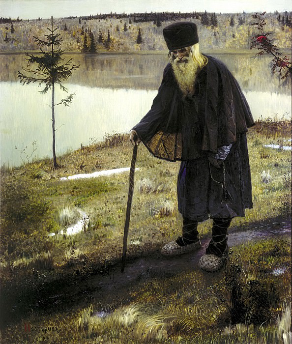 Nesterov Mikhail – Hermit, 900 Classic russian paintings