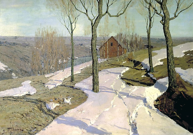 ПУРВИТ Вильгельм – Последний снег, 900 Картин самых известных русских художников