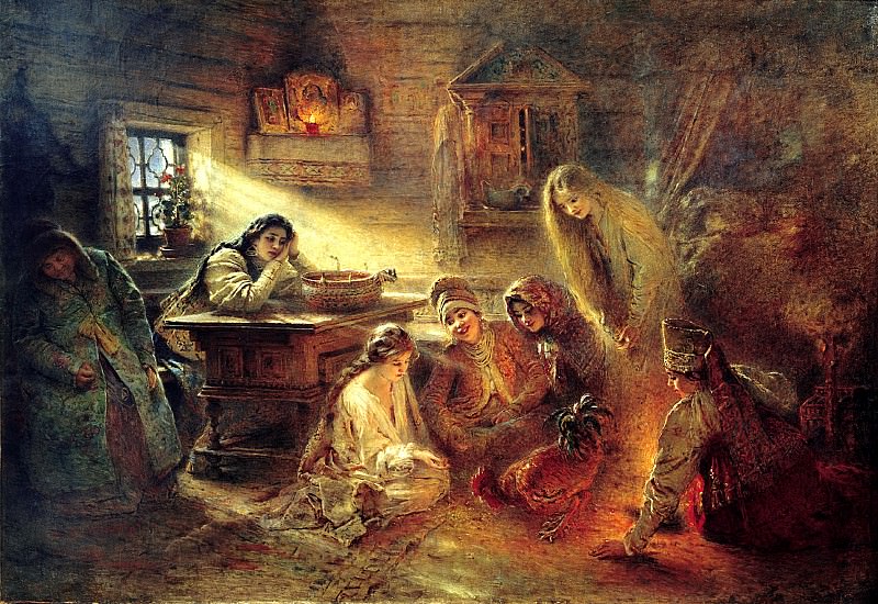 MAKOVSKY Constantine – the Christmas divination, 900 Classic russian paintings