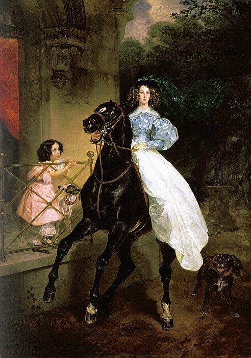 BRYULLOV Karl – horsewoman. 1832, 900 Classic russian paintings