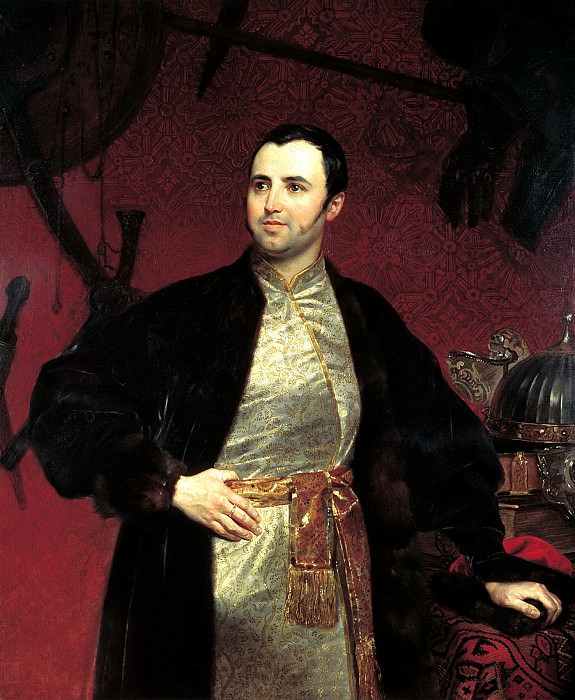 BRYULLOV Karl – Portrait of Prince Mikhail A. Obolensky, 900 Classic russian paintings