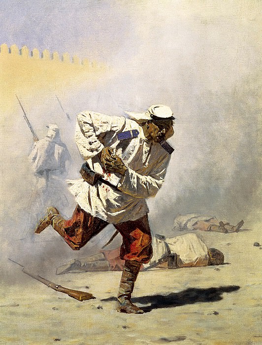 Vereshchagin Vasily – Mortally wounded, 900 Classic russian paintings
