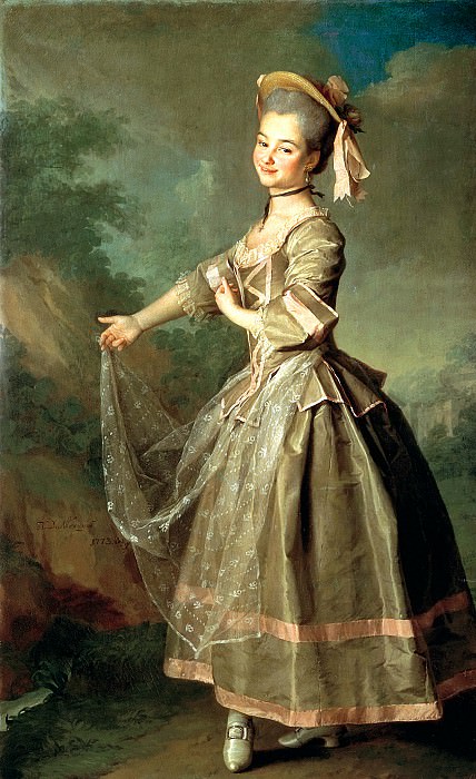 Levitsky Dmitry – Portrait of Empress ward educational society for young ladies Katherine Nelidova, 900 Classic russian paintings