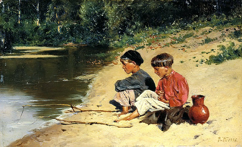 Makovsky Vladimir – fisher, 900 Classic russian paintings