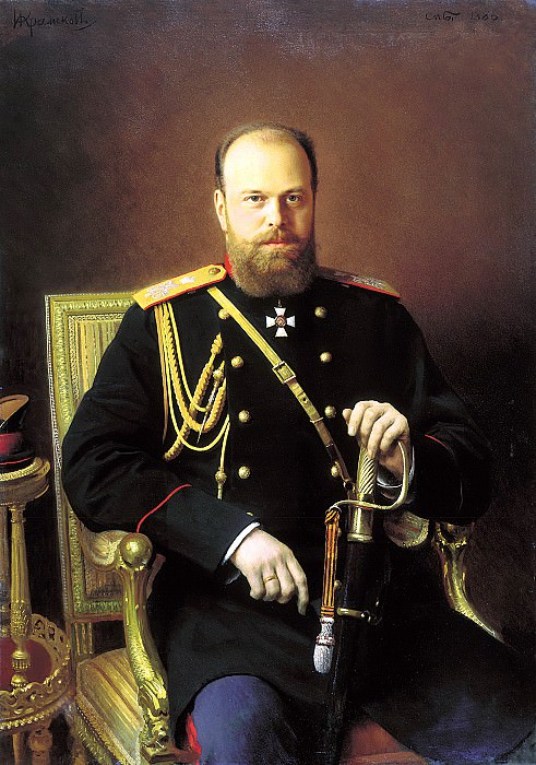 КРАМСКОЙ Иван – Портрет Александра III, 900 Картин самых известных русских художников