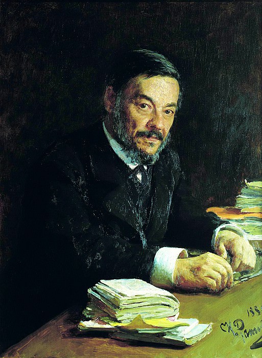 Ilya Repin – Portrait of Ivan Sechenov, 900 Classic russian paintings