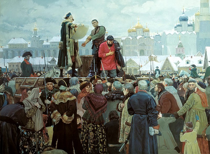 Matorin Victor – Execution of Pugachev. Forgive me, Orthodox people, 900 Classic russian paintings