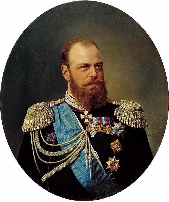 Schilder Andrew – Portrait of Alexander III, 900 Classic russian paintings