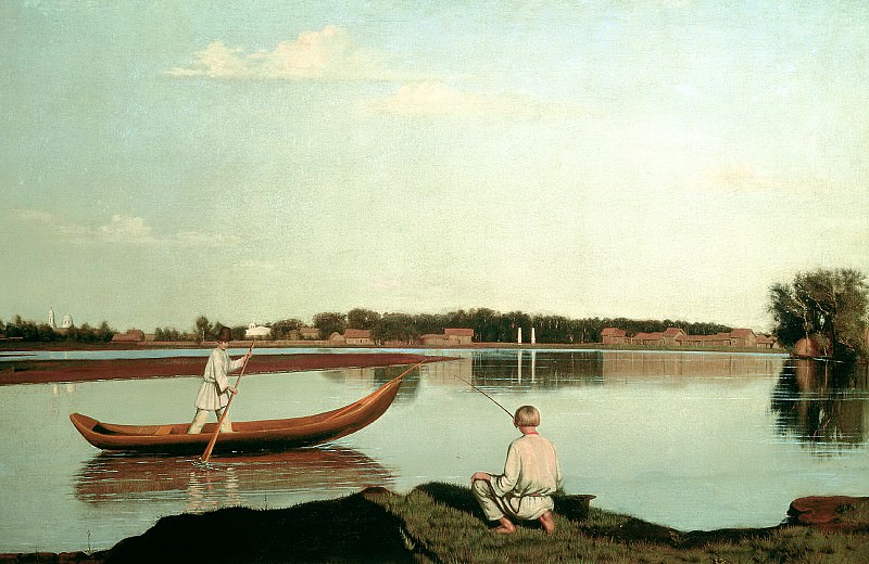 SOROKA Gregory – Fishermen. Type in the Spassky, 900 Classic russian paintings