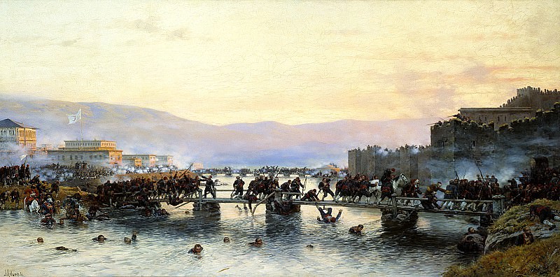KIVSHENKO Alexei – Storm Castle Ardahan May 5, 1877, 900 Classic russian paintings