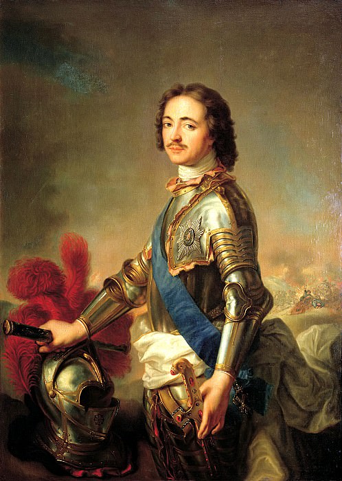 Jean Marc Nattier – Portrait of Peter I in knightly armor, 900 Classic russian paintings