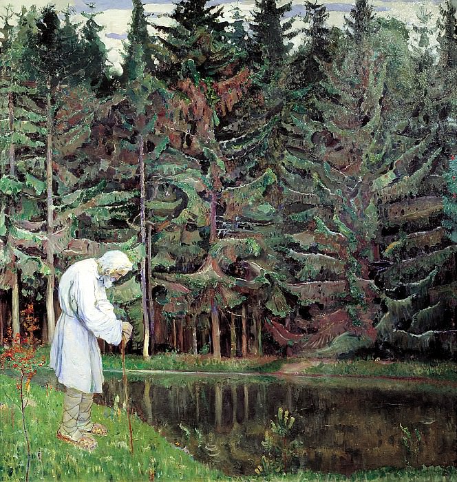 Nesterov Mikhail – old man – a servant of God, 900 Classic russian paintings