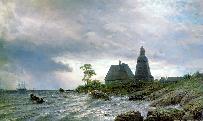 ЛАГОРИО Лев – Северный пейзаж, 900 Картин самых известных русских художников