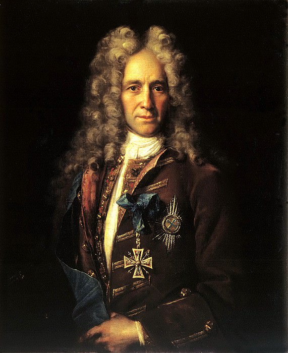 NIKITIN Ivan – Portrait of State Chancellor Count Gavriil Ivanovich Golovkin, 900 Classic russian paintings