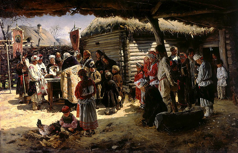 Makovsky Vladimir – Prayer for Easter, 900 Classic russian paintings