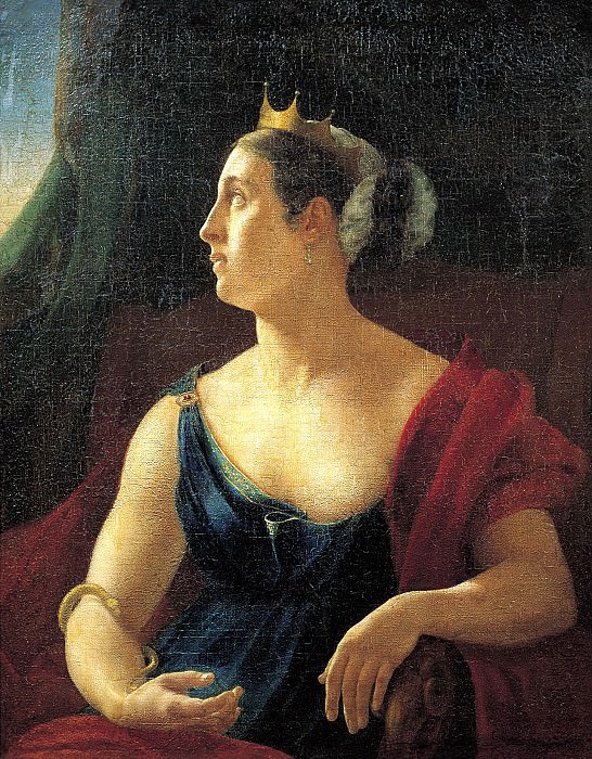 Kiprensky Orestes – Portrait of Catherine Semenovna Semenova as Cleopatra, 900 Classic russian paintings