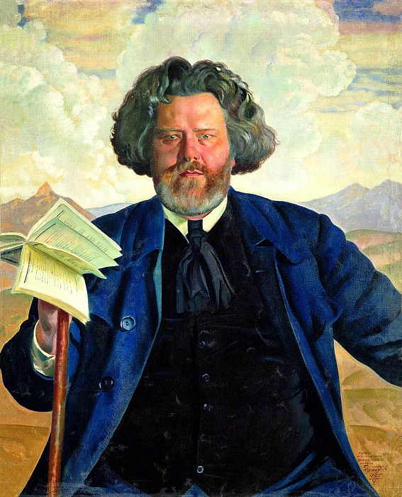 Kustodiyev Boris – Portrait of MA Voloshin, 900 Classic russian paintings