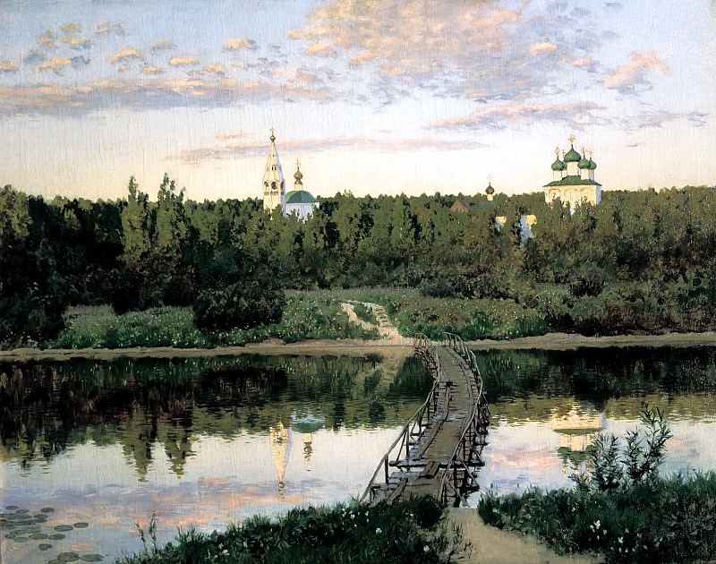 ЛЕВИТАН Исаак – Тихая обитель, 900 Картин самых известных русских художников