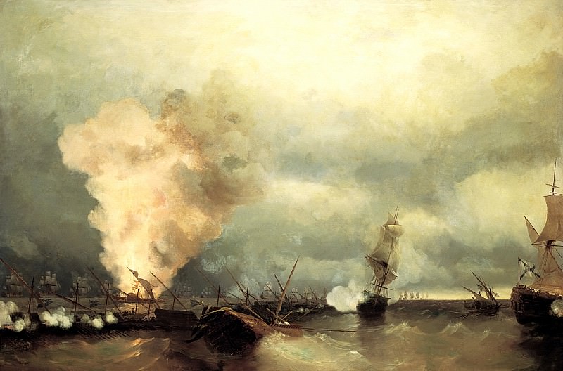Ivan Aivazovsky – Sea battle at Vyborg, June 29, 1790, 900 Classic russian paintings