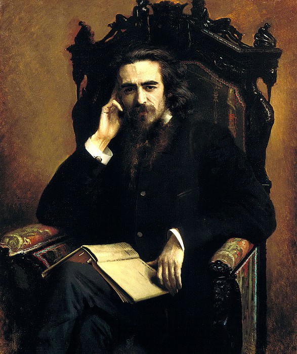 Kramskoy Ivan – Portrait of the philosopher Vladimir Sergeyevich Solovyov, 900 Classic russian paintings