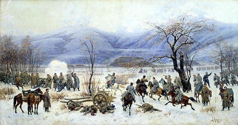 KIVSHENKO Alexei – Battle of Shipka-Sheinovo December 28, 1877, 900 Classic russian paintings