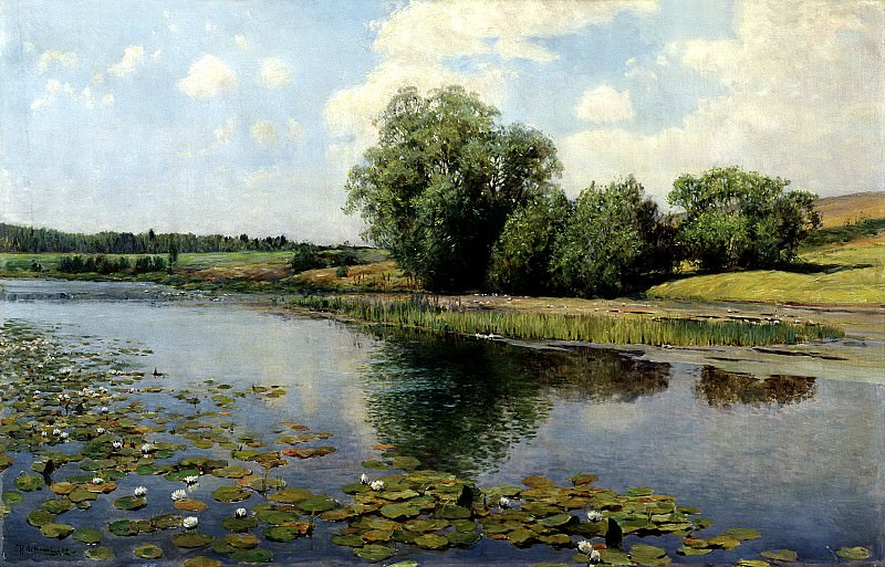 Ostrouhov Ilya – River at noon, 900 Classic russian paintings