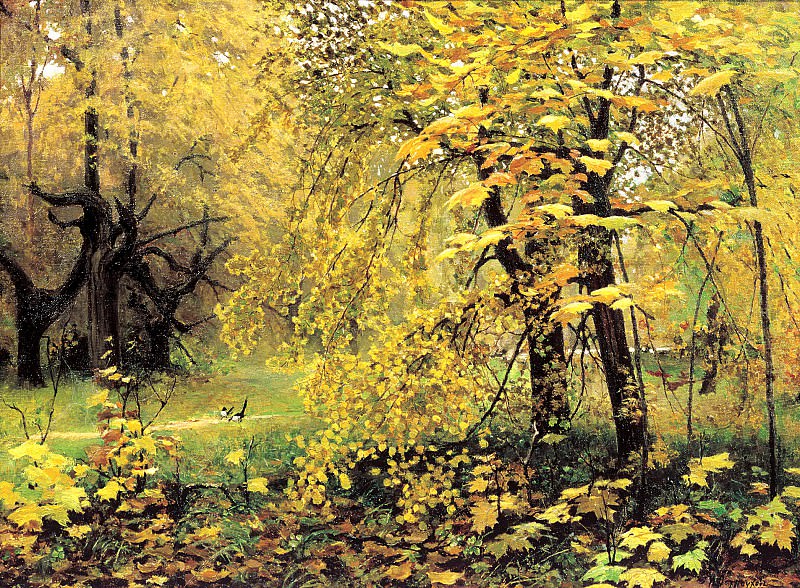 Ostrouhov Ilya – Golden Autumn, 900 Classic russian paintings