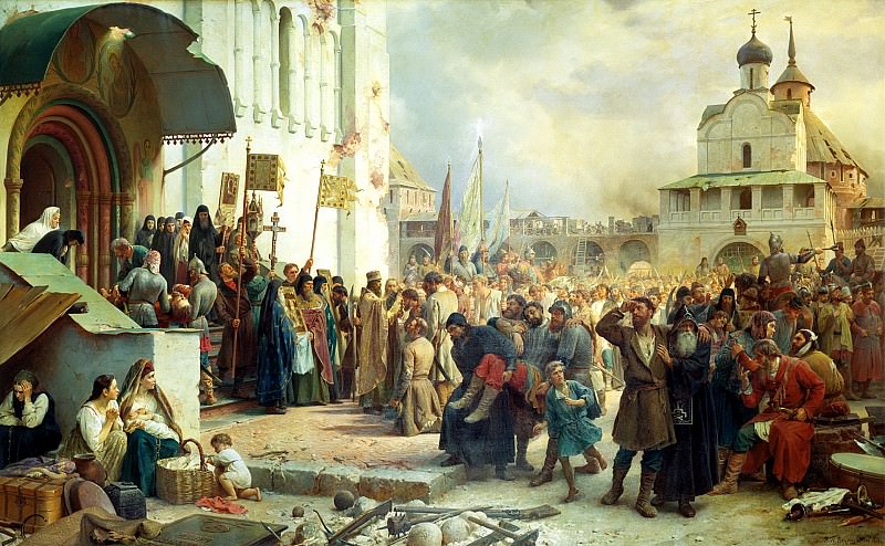 Vereshchagin Vasily – The Siege of the Trinity-Sergius Lavra, 900 Classic russian paintings