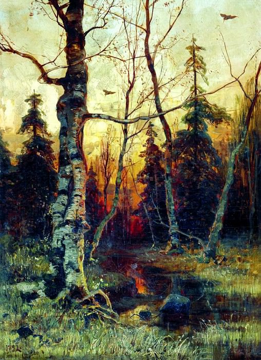 КЛЕВЕР Юлий – Пейзаж. 1892, 900 Картин самых известных русских художников